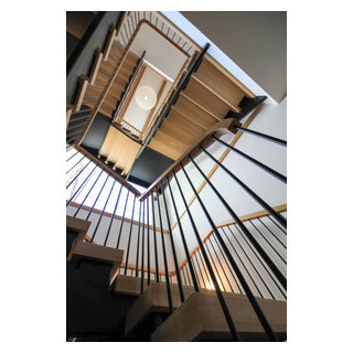 96_Dramatic cantilevered no-riser staircase, Bethesda, MD 20814 ...