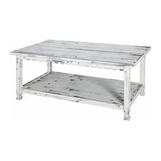 Cottage Style Coffee Tables Houzz Country Cottage 42 L Coffee Table White Antique