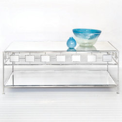 Worlds Away Federico Nickel Plated Coffee Table - Coffee Tables