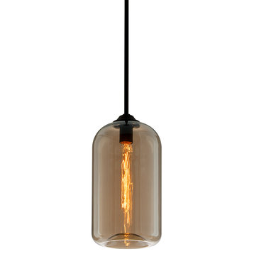 Troy Lighting District F551 1 Light Small Pendant, Plated Topaz