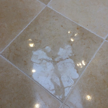 Limestone Kitchen Floor Cleaning, Polishing and Sealing