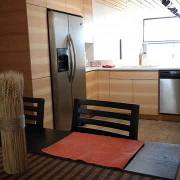 Contemporary Kitchen - Grain Matched Slab Design