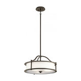 Classic Pewter 3lt Pendant/Semi Flush  Olde Bronze - 3 x 100W E27