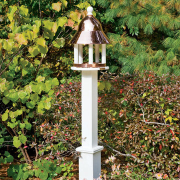 Bell Bird Feeder with Polished Copper Roof by Lazy Hill Farm Designs