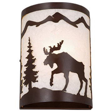 Vaxcel Yellowstone 8-in Moose Wall Light Burnished Bronze WS55608BBZ