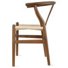 Modern Dining Chairs Solid Wood Armchairs Handmade Assembled Chair Set of 2, Espresso, Armchair