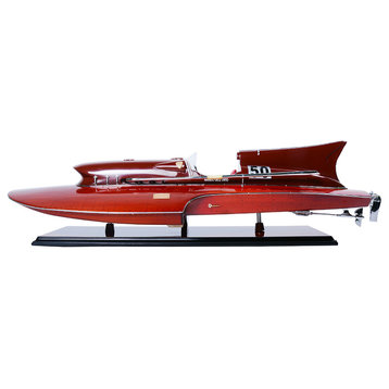 Ferrari Hydroplane Wooden Handcrafted boat model