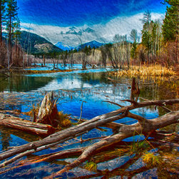 Landscape Art - Pondering a Mountain Painting - Omaste Witkowski.jpg - Fine Art Prints