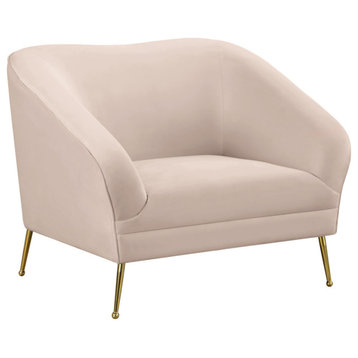 Hermosa Velvet Upholstered Chair, Pink