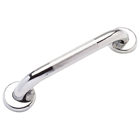 1.25" Straight Grab Bar, Polished Chrome, 24", Knurled