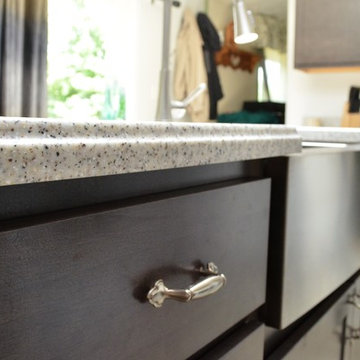 Demotte, IN. BaileyTown USA.  Slate Kitchen and Deep Stainless Steel Sink.