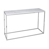 Kensal Marble Console Table, Steel Base