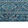 Kaleen Bacalar Collection Indoor Outdoor Polypropylene Area Rug, Blue, 2'x6'