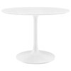 Lippa Round Wood Top Dining Table, White, 40"
