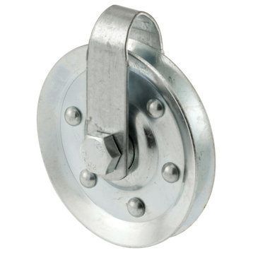 3" dia., Case-Hardened Steel. Pulley with Straps and Axle Bolts, 2Pack