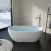 Badeloft UPC Certified Stone Resin, Freestanding Bathtub, Glossy White, Large