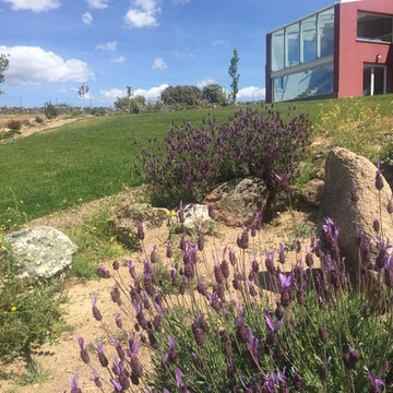 Jardín rústico en la Sierra de Madrid