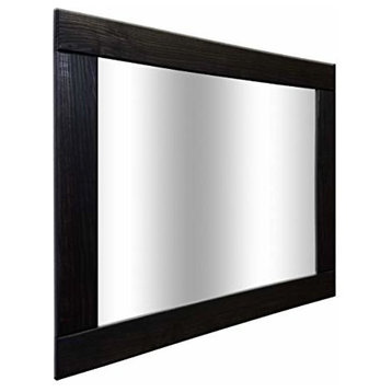 Ebony Natural Rustic Style Vanity Mirror , 36"x30"