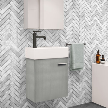 Swiss Madison Colmer 18" Single 1-Cabinet Bathroom Vanity, Gray