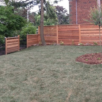 Custom iron inserts in horizontal fence