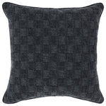 Kosas Home - Remy 22" Square Throw Pillow, Charcoal - Throw pillows are a great way to add some style to your home. The pillow cover is made with from cotton linen blend with a overdyed stonewash technique for a subtle vintage look and feel. Due to this process, each pillow is unique with a slight color variation. Featuring a luxurious down feather insert, this pillow will make your room look cozy and inviting. Available in multiple colors.