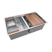 Undermount 16-Gauge 33" Kitchen Sink Double Bowl