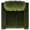 Safavieh Couture Josh Channel Tufted Accent Chair, Forest Green/Black