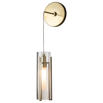 Hubbardton Forge 201394-84-GG Exos Glass Mini Low Voltage Sconce in Soft Gold