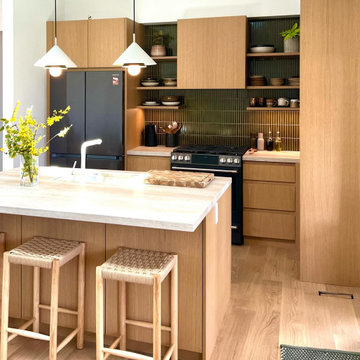 Japanese-Style Oak Kitchen
