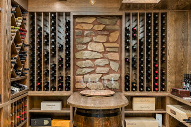 Inspiration for a timeless wine cellar remodel in Chicago