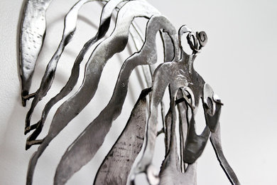 Abstract Metal Wall Sculptures