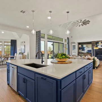 Blue + White, Kitchen Remodel in South Gate, CA