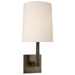 Visual Comfort & Co. - Ojai Medium Single Sconce in Bronze with Linen Shade - N/A