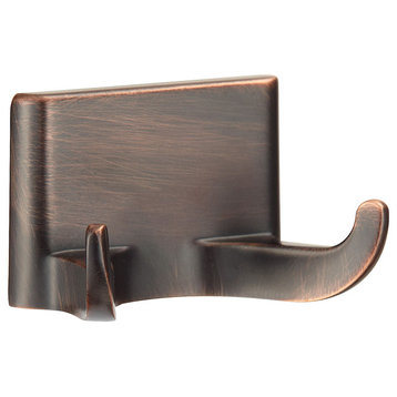 Sunset Collection Double Robe Hook, Classic Bronze