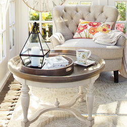 Amelia Natural Stonewash Round Coffee Table - Coffee Tables