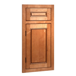 CliqStudios.com - Fairmont Maple Caramel Jute Glaze Stained Wood Shaker Kitchen Cabinet Sample - Kitchen Cabinetry