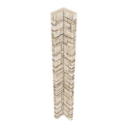 140-CT1-ALPINE DEEP STACKED STONE INSIDE CORNER - 48"H X 3&frac12;" W X 1 &frac12;"D - Wall Panels