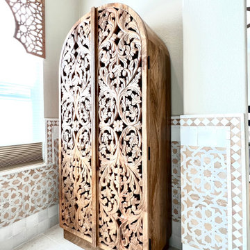 Handmade Furnishings Replace Modern Cabinetry for a Rich, Orchestrated Transform