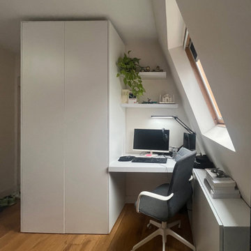 Aménagement appartement sous toiture mansardée
