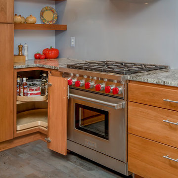 Modern Kitchen, Warm Woods