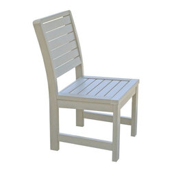 Highwood USA - Weatherly Side Chair, Whitewash - Outdoor Dining Chairs