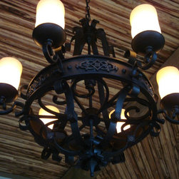 Rustic Wrought Iron Chandelier - Chandeliers