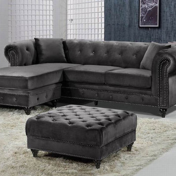 Sabrina Velvet Reversible 2pc. Sectional
