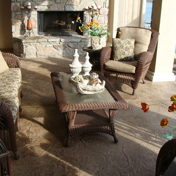 Stamped Overlay Patio