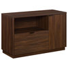 Home Square 2-Piece Set with Excutive Desk & Small Filing Cabinet Credenza