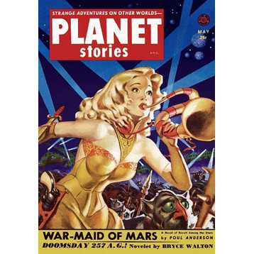 Vintage Sci Fi Planet Stories Anc May 25C Print