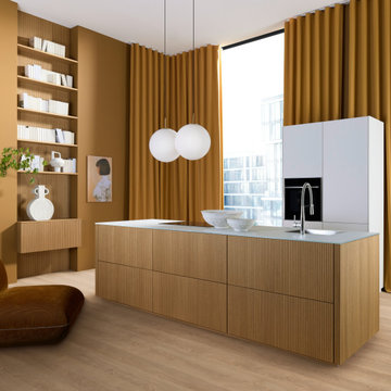 Stilvoll und zeitgemäß - neoLODGE Eiche Diamant und GLAS TEC SATIN Weiß