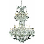 Elegant Lighting - Maria Theresa Chandelier, Chrome, Royal Cut - Bring the beauty and passion of the Palace of Versailles into your home with this ageless classic. The Maria Theresa has been the gold standard for elegance and grace in the chandelier world for hundreds of years. The Maria Theresa has delicate glass arms draped with plentiful amounts of classic clear crystal or the wildly popular golden teak crystal and is guaranteed to make your home feel like a palace.