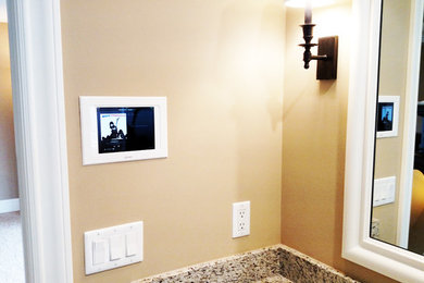 Powder room - powder room idea in Detroit