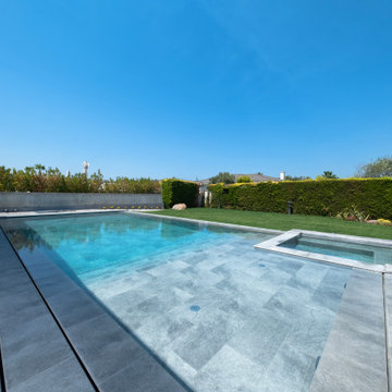 Antique Grey Porcelain Pool Tiles -Cesme,İzmir Villa